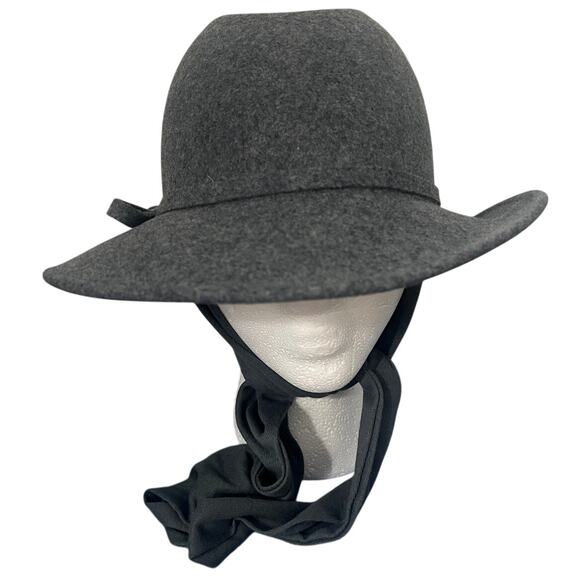 Vintage Betmar New York Gray Wool Hat with Attached Scarf One Size - Picture 2 of 9